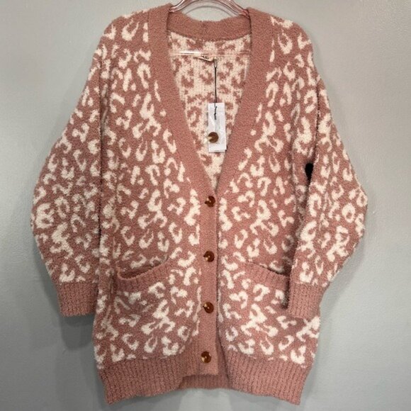UGG women Joselyn leopard print cardigan Size M - Picture 5 of 15